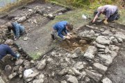 structure at Creag A ‘Phuirt being excavated